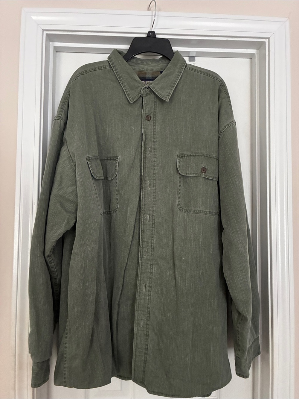 Wolverine 2XLT Olive Green Military Field Shirt Jacket